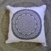 Hagyományos Mandala Párnahuzat - 60x60cm - fekete-1