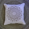 Lótusz Mandala Párnahuzat - 45x45cm - bronz-2