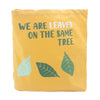 Pamutvászon Táska Felirattal - We are Leaves - Sárga, Kék és Natúr-5
