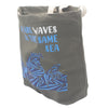 Pamutvászon Táska Felirattal - We are Waves - Szürke, Kék és Natúr-2