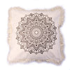 Lótusz Mandala Párnahuzat - 60x60cm - bronz-1