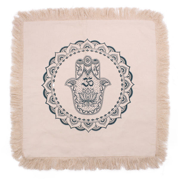 Hamsa Mandala Párnahuzat - 60x60cm - zöld-0