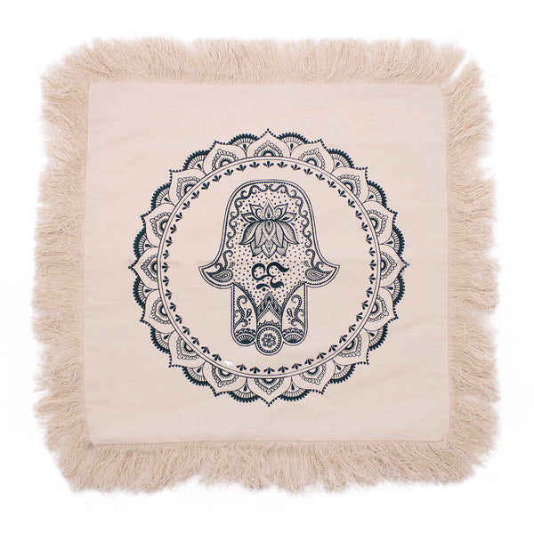 Hamsa Mandala Párnahuzat - 45x45cm - zöld-0