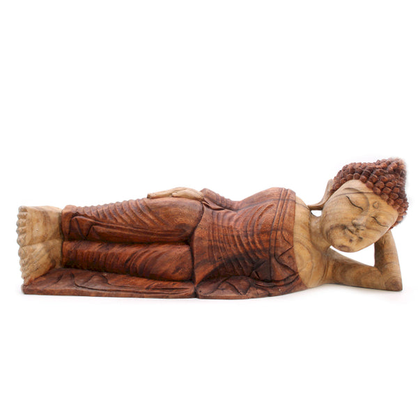 Kézműves Buddha Szobor - 50cm - Alvó-0