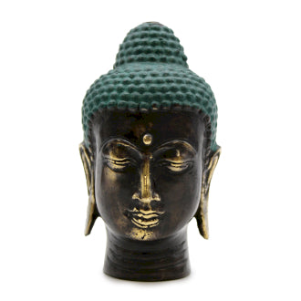 Kicsi Antik Bronz Buddha Fej-0