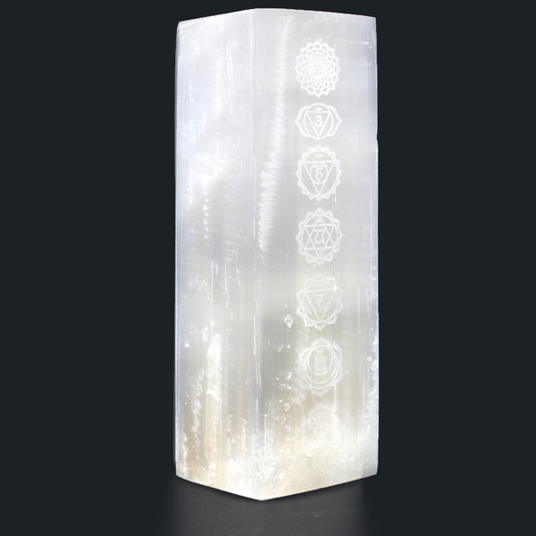 Szelenit Négyzetes Lámpa 25cm - Chakra-1