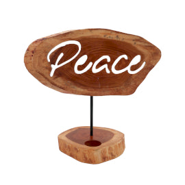 Gyertytartó Táblával - Peace-0