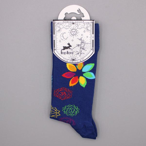 Hop Hare Bambusz Zokni S/M - Szivárvány chakra-1