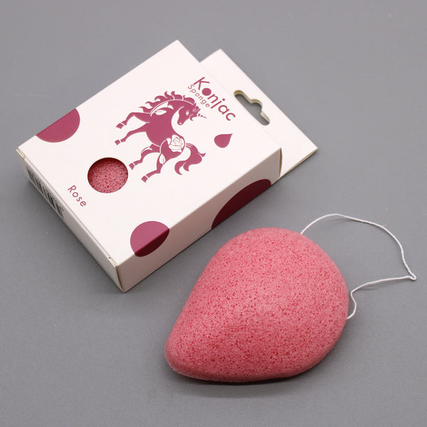 Csepp Alakú Konjac Szivacs - Rózsa - Fiatalító-1