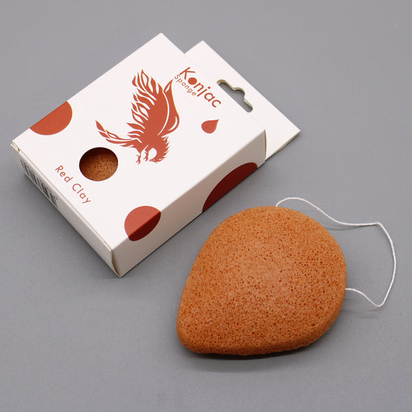 Csepp Alakú Konjac Szivacs - Vörös Agyag - Frissítő-1