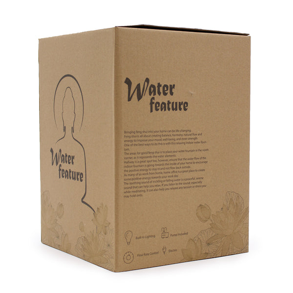 Szoba Szökőkút - 30cm - Arany Buddha és Vitarka Mudra-1