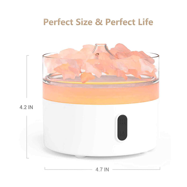 Himalája Só Aroma Diffúzor - Éjjeli fény - USB - Lángoló hatás-2