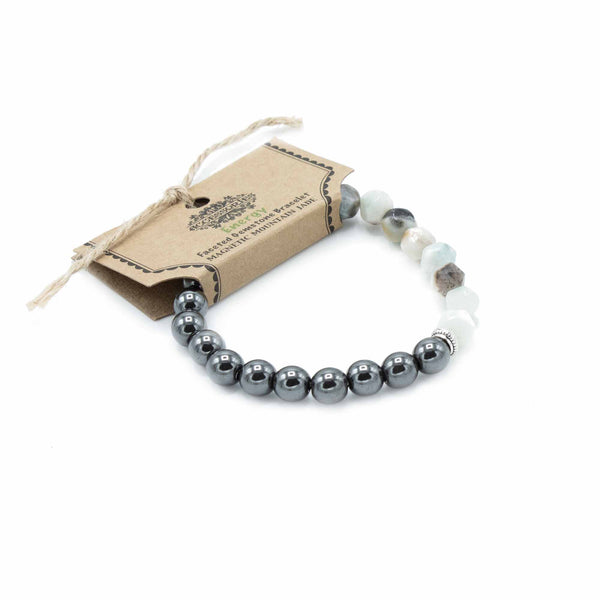 Fazettás Drágakő Karkötő - Mágnes / Hegyi Jade-0