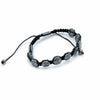 Mágneses Hematit Shamballa Karkötő -Hexagon Koponyák-1