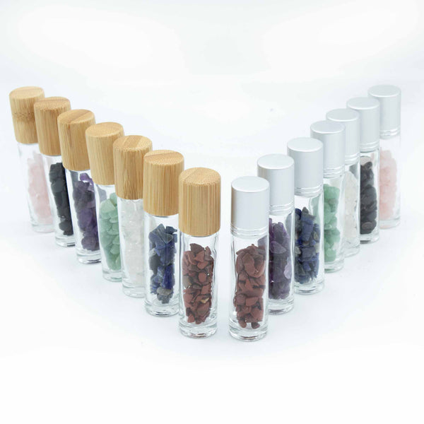 Roll-On Üvegcse 5ml - Vörös Jáspis- Ezüst Színű Kupak-4