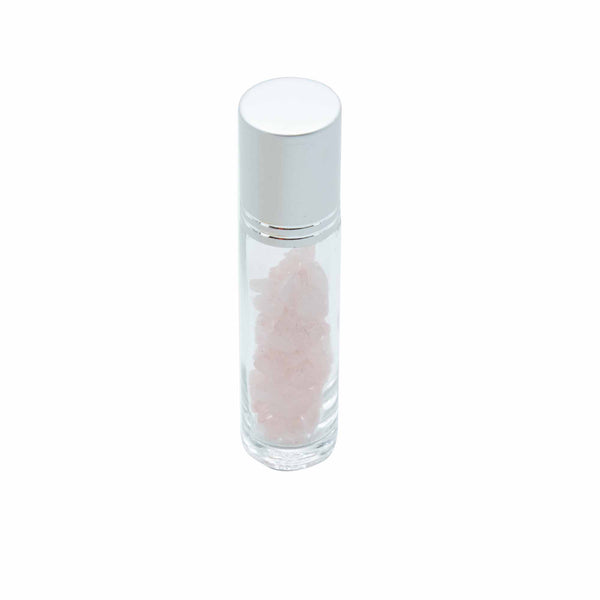 Roll-On Üvegcse 5ml - Rózsakvarc- Ezüst Színű Kupak-1