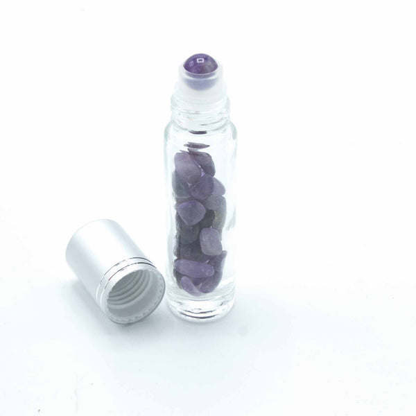 Roll-On Üvegcse 5ml - Ametiszt- Ezüst Színű Kupak-0