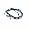 Mágneses Hematit Shamballa Karkötő -Lapos Négyzetek-1