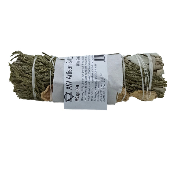 Csomagolt Füstölő Köteg - Fehér Zsálya, Gyömbér és Cédrus 10cm-1
