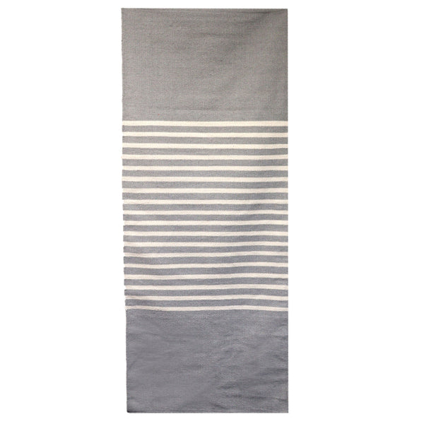 Indiai Pamut Szőnyeg - 70x170cm - Szürke-0