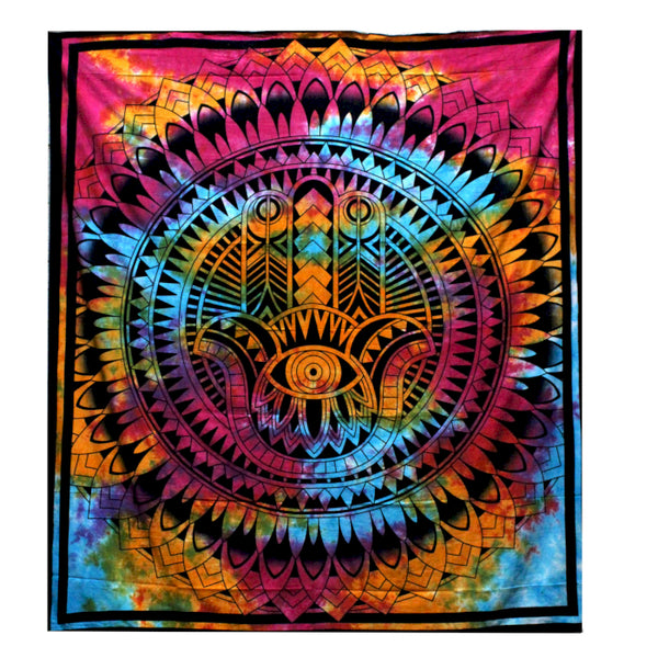 Kettős Pamut Ágytakaró / Falidísz - Hamsa-2