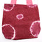 Natúr Festett Pamutvászon Táska (8oz) - 38x42x12cm - Bordó Körök-1
