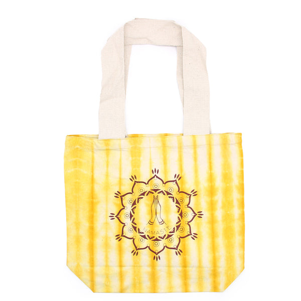 Színes Festett Pamut Táska (6oz) - 38x42x12cm -Namaste - Sárga-0