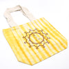 Színes Festett Pamut Táska (6oz) - 38x42x12cm -Namaste - Sárga-2
