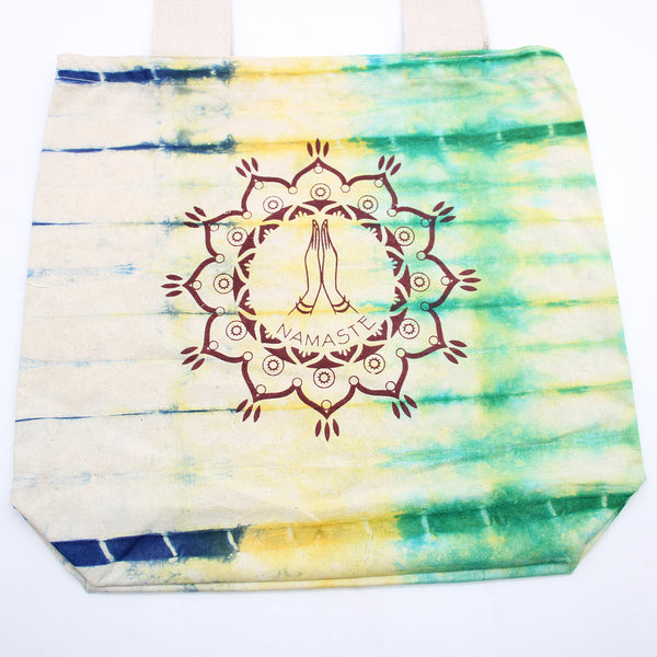 Színes Festett Pamut Táska (6oz) - 38x42x12cm -Namaste - Színes - Natúr Fülek-1