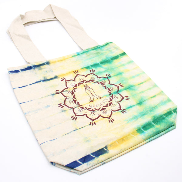 Színes Festett Pamut Táska (6oz) - 38x42x12cm -Namaste - Színes - Natúr Fülek-2
