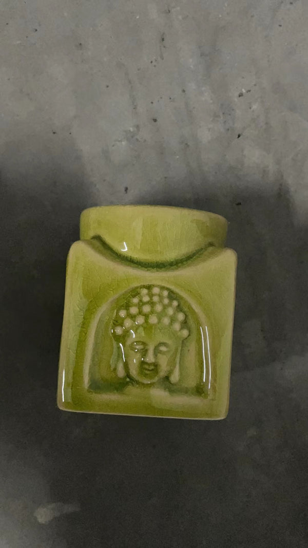 Négyzetes Buddha Aromalámpa - Világos Jade-3