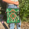 Zöld Kilim Válltáska-1