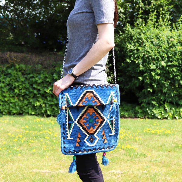 Kék Kilim Válltáska-2