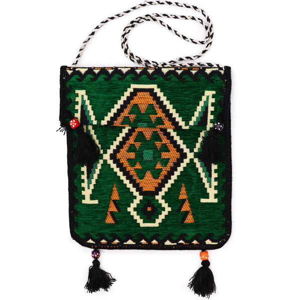 Zöld Kilim Válltáska-0
