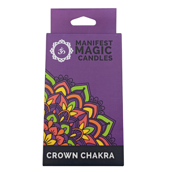 Manifesztációs Gyertyák (12 darab) - Lila - Korona Chakra-1