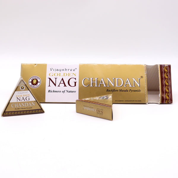 42g Jumbo Golden Nag - Chandan Visszaáramló Füstölőkúpok-4