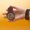 Szappankő Hamsa Füstölő Állvány 9x6cm - Elefánt és Pálma-2
