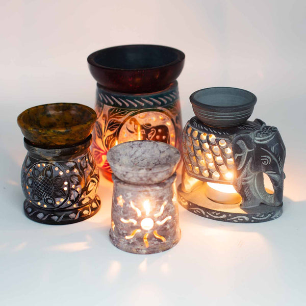 Szappankő Aromalámpa 10cm - Az Élet Virága-4