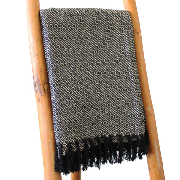Boho Ágytakaró - Fekete-0