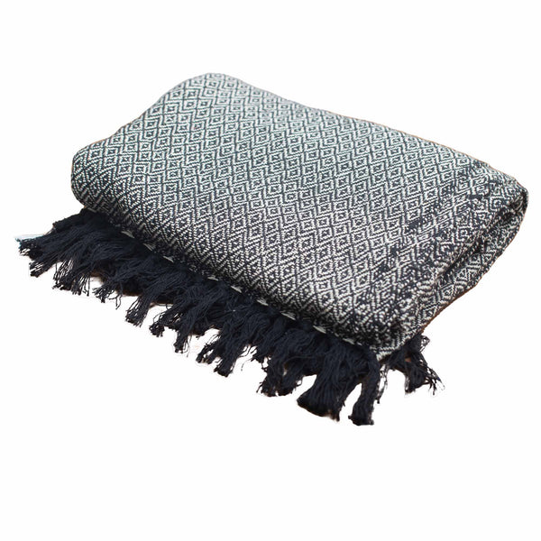 Boho Ágytakaró - Fekete-2