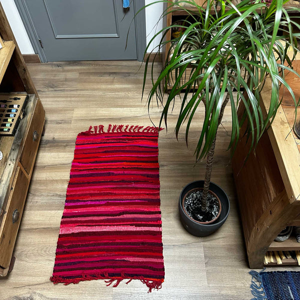 Kicsi Rongyszőnyeg - 50x90cm - Zöld-2