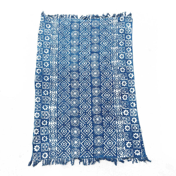 Kézműves Indigó Ágytakaró - 170x120cm - Desi Minták-0