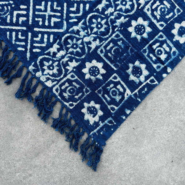 Kézműves Indigó Ágytakaró - 170x120cm - Desi Minták-2