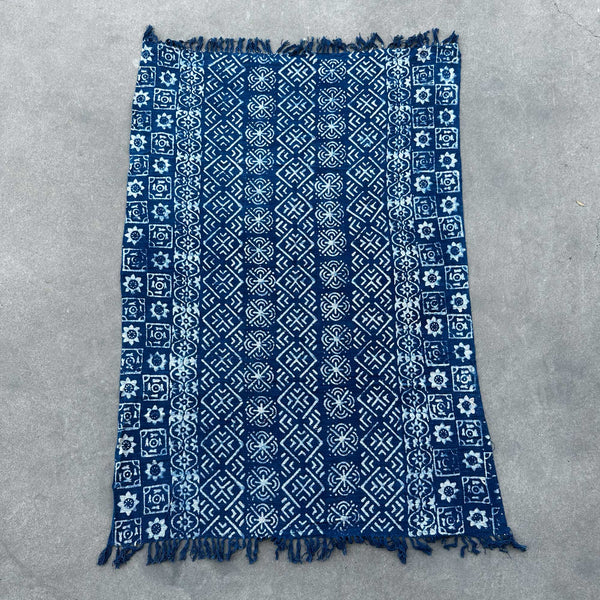Kézműves Indigó Ágytakaró - 170x120cm - Desi Minták-3