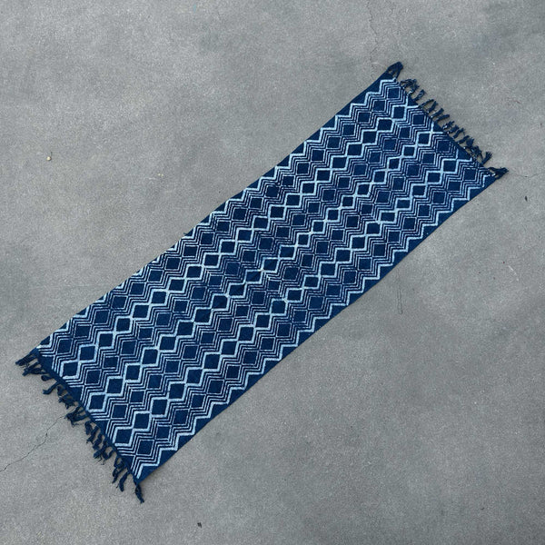 Kézműves Indigó Futó - 170x60cm - Heerak Minta-3