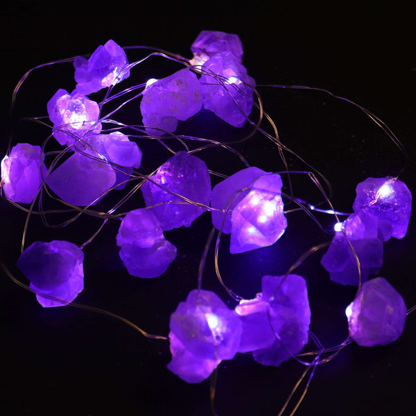 LED Fényfüzér Kristályokkal - Ametiszt-1