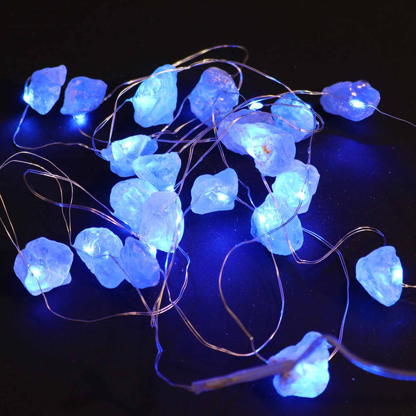 LED Fényfüzér Kristályokkal - Celesztit-1