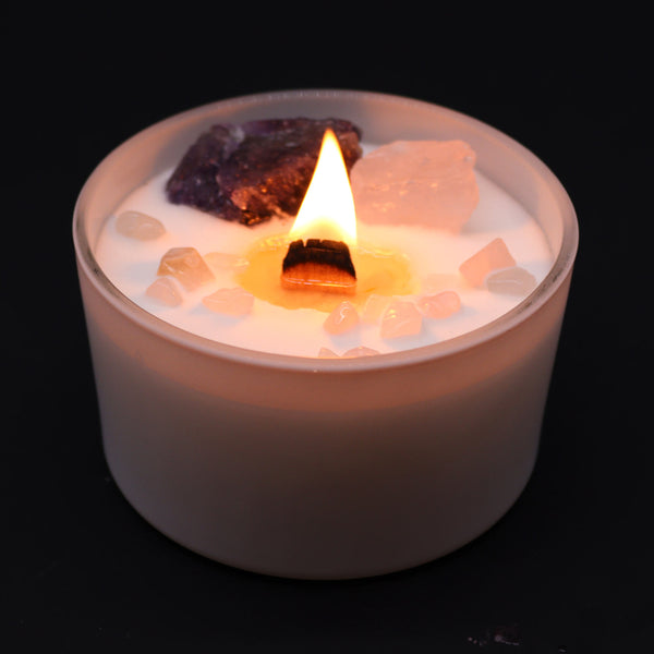 Chakra Gyertya Kristályokkal - Harmadik Szem Chakra-4