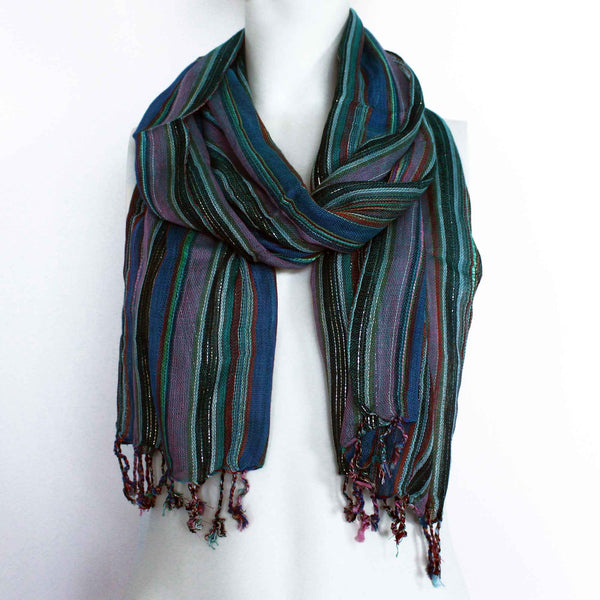 Indiai Boho Sálak - 50x180cm - Vegyes Lila-1