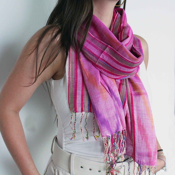 Indiai Boho Sálak - 50x180cm - Vegyes Lila-2